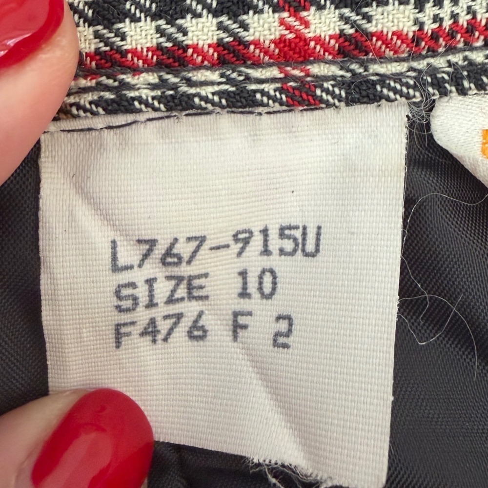 Pendleton Wool Trousers Womens 10 Grey Plaid Pleated High Waist Vintage USA Made - Picture 9 of 9